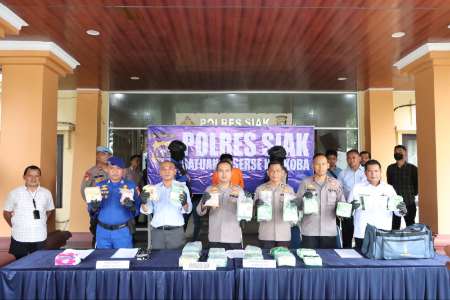 Polres Siak Ungkap Puluhan Kilo Narkotika Jenis Sabu dan Ribuan Pil Ekstasi, Kurir Diupah Rp 10 Juta